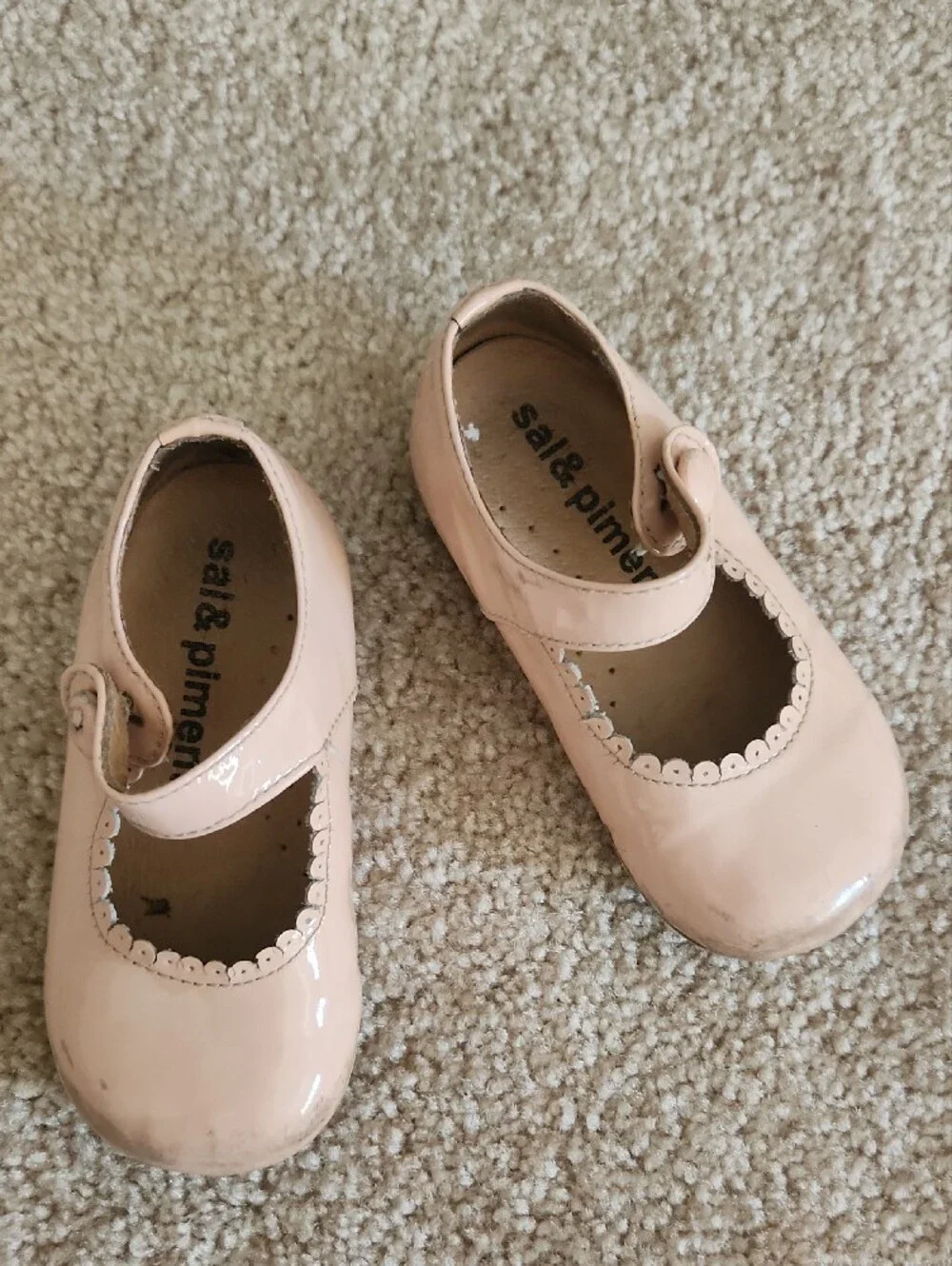 Sal & Pimenta Girls' Mary Jane Shoes Pink Patent Leather Size US 5/ 5.5 EU 21